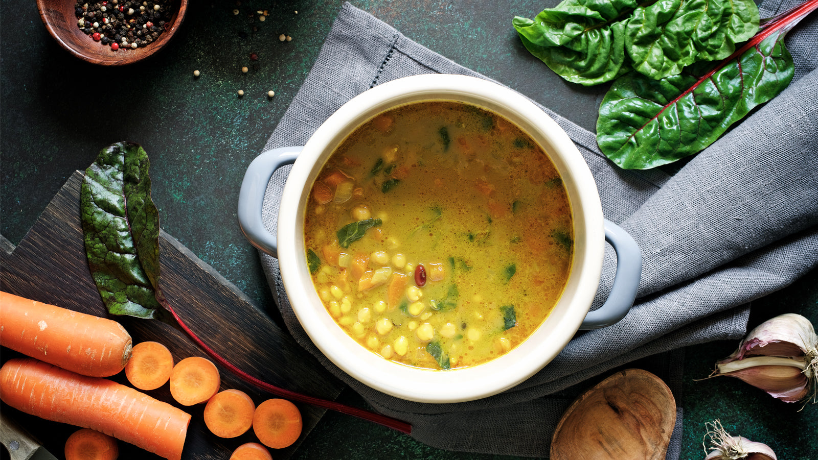 Chickpea “Noodle” Soup