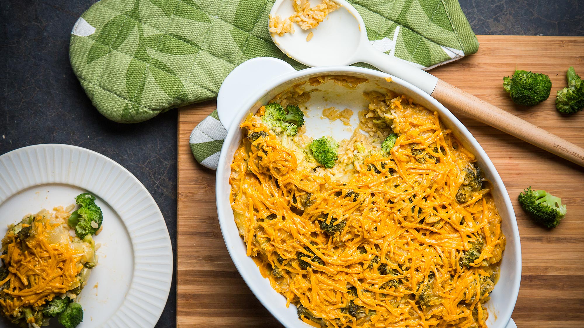 Vegan Broccoli Cheddar Casserole