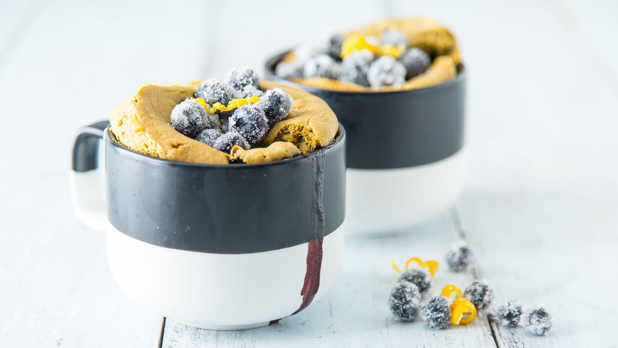 Blueberry Muffin Mug Cake with Lemon