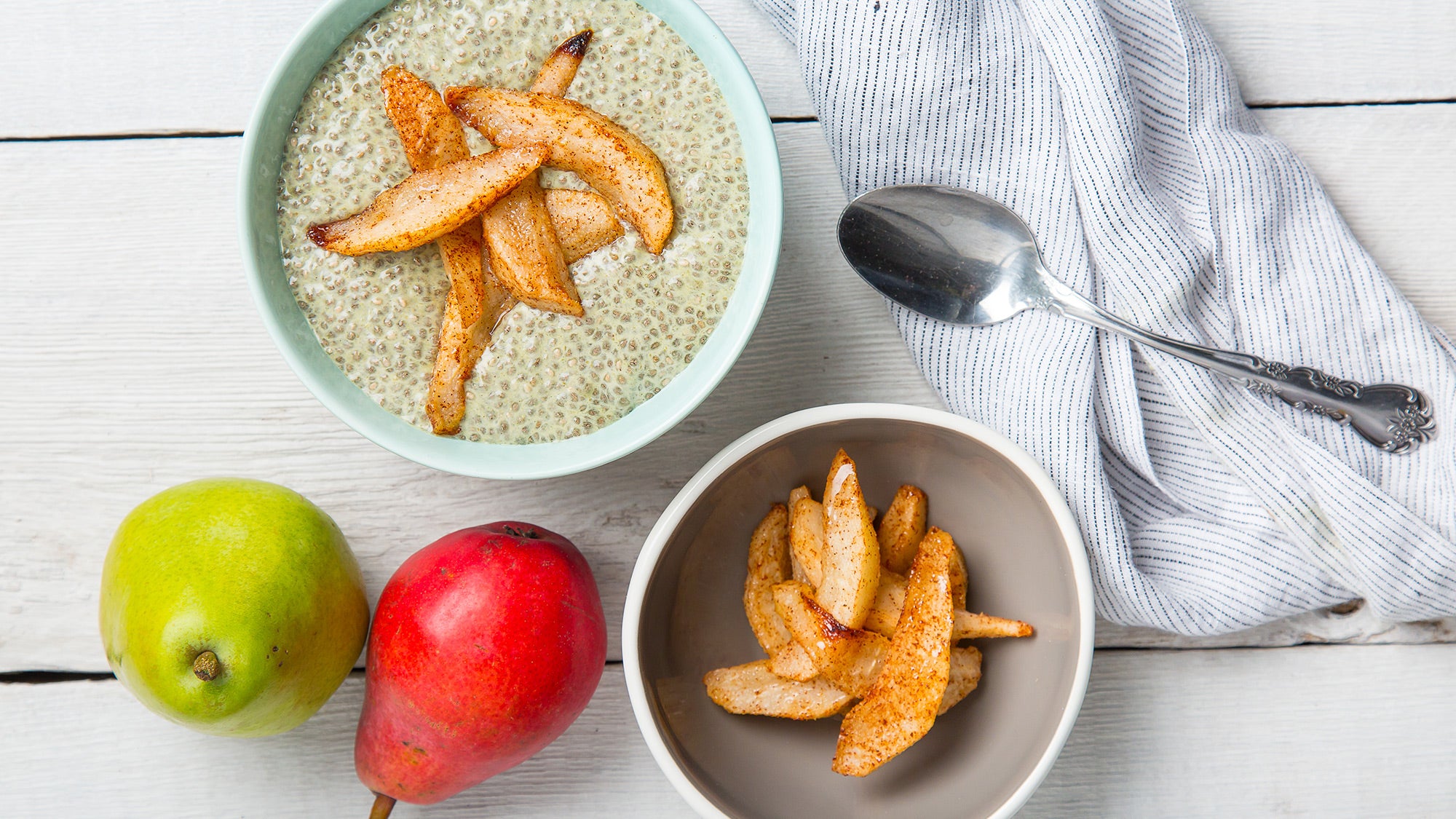 Vanilla Chia Pudding with Pears
