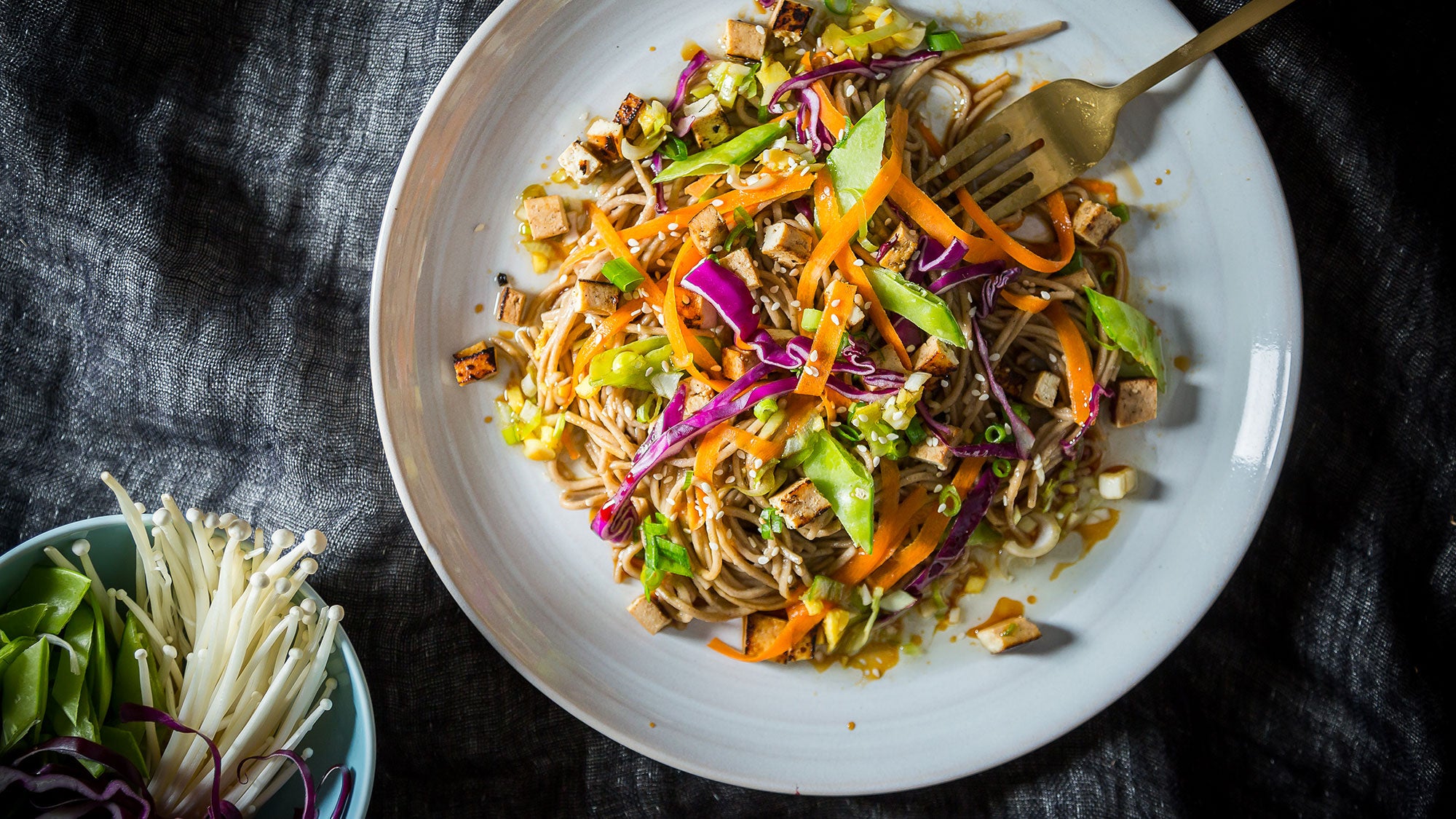 Soba Noodle Salad with Grilled Tofu