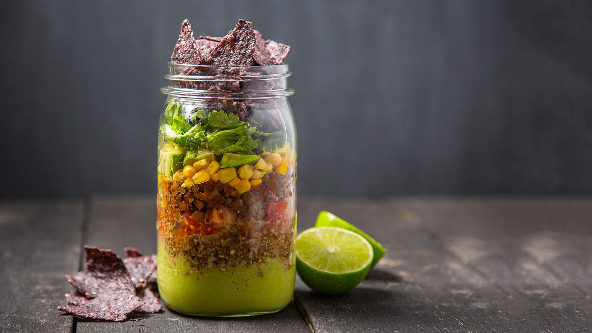 Taco Salad in a Mason Jar