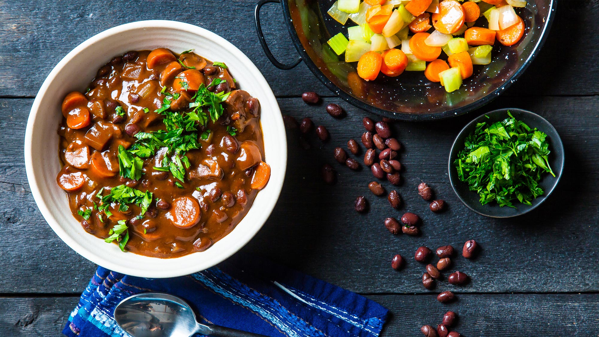 Vegan Black Bean Bourguignon