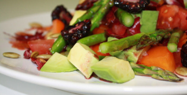 Blackberry Asparagus Salad with Blackberry Vinaigrette