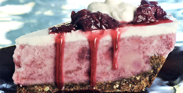 Strawberry-Rhubarb Ice Cream Pie