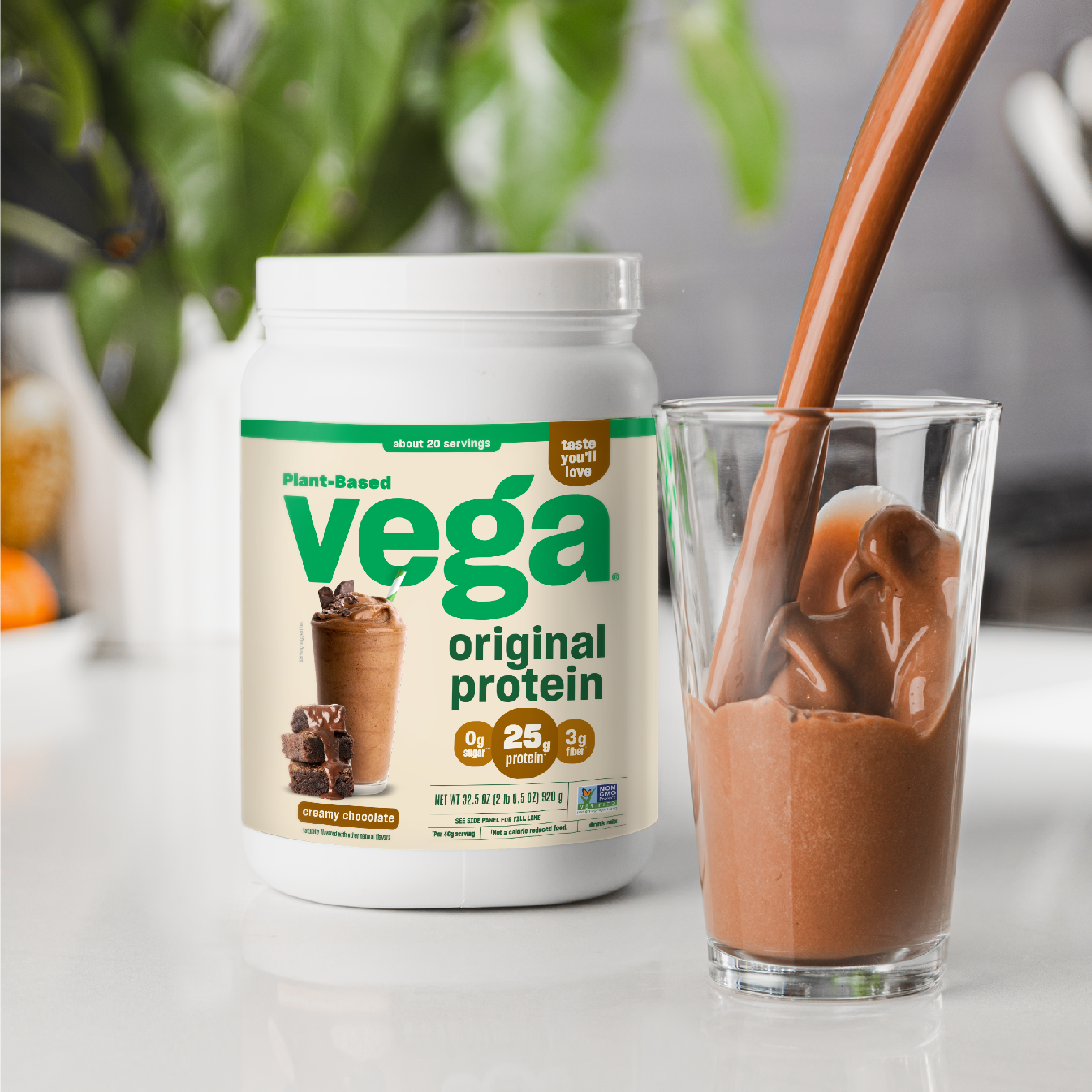 Vega Original Protein  Chocolate Smoothie Rich Pour 