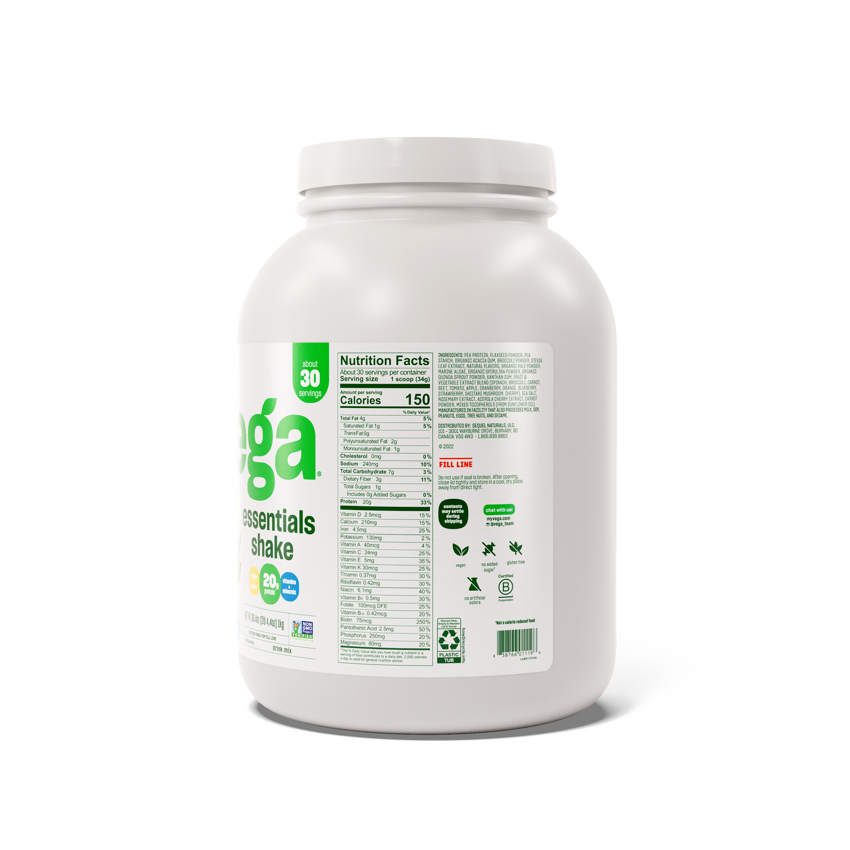 Vega® Essential Shake - Plant-Based Protein Powder