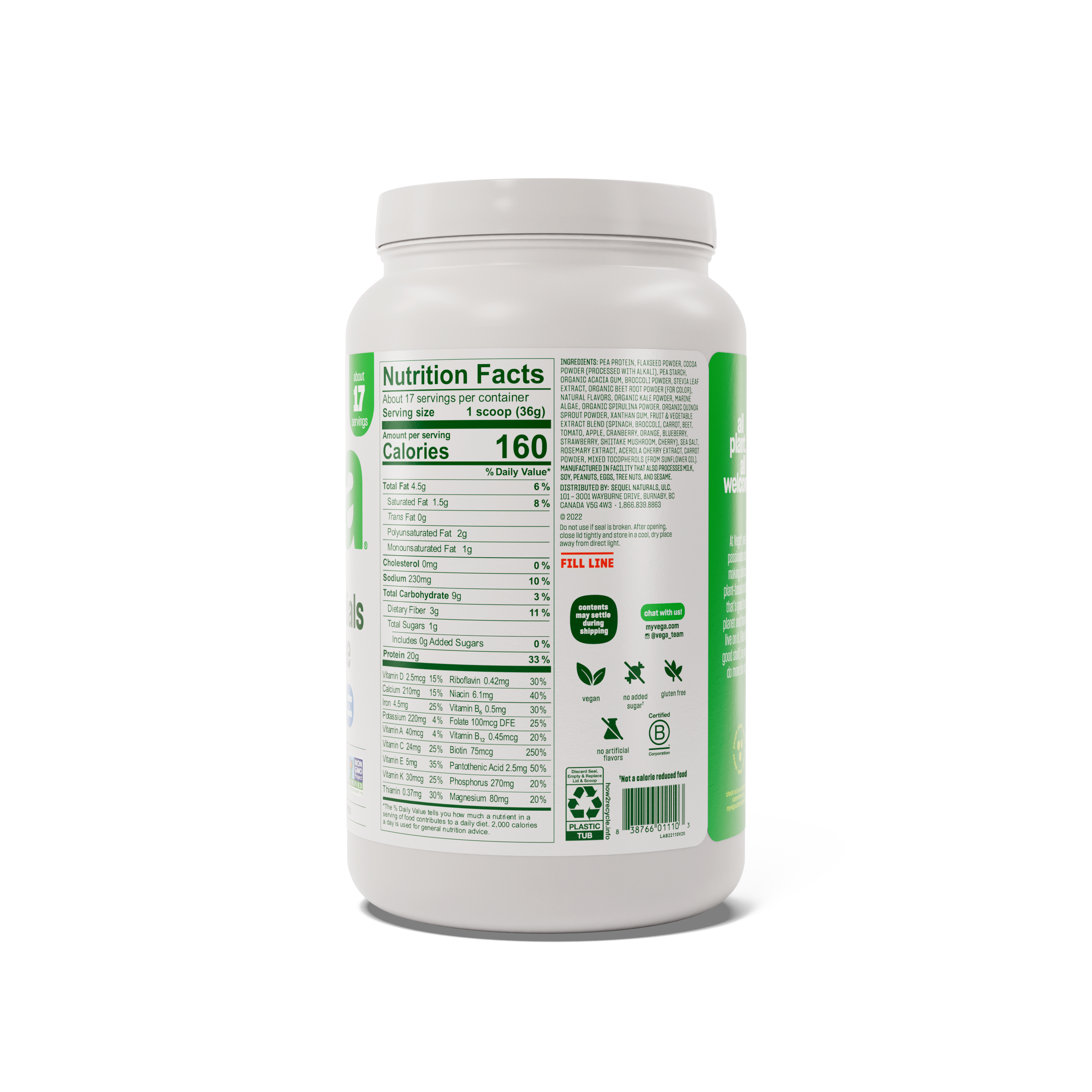 Vega® Essential Shake - Plant-Based Protein Powder