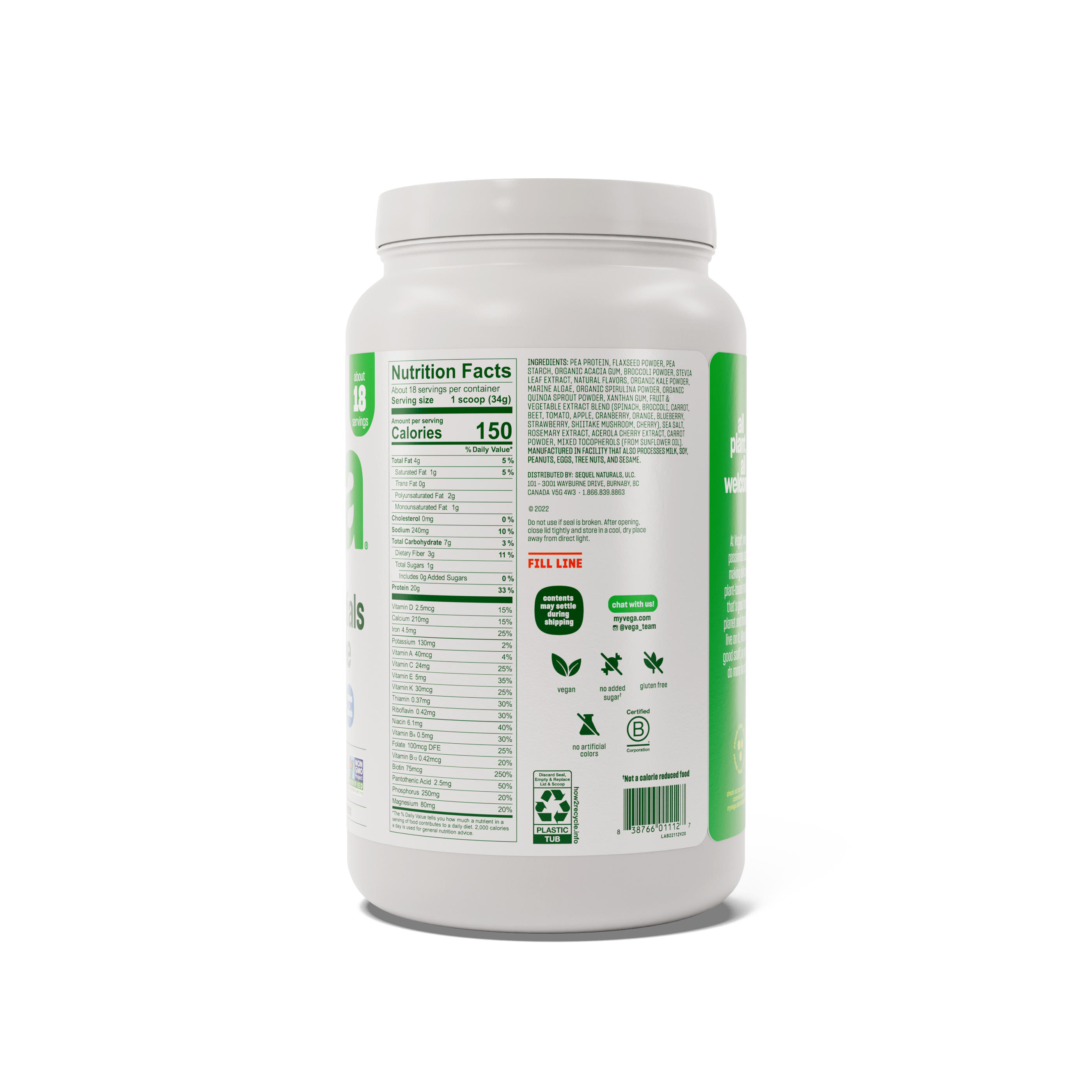 Vega® Essential Shake - Plant-Based Protein Powder