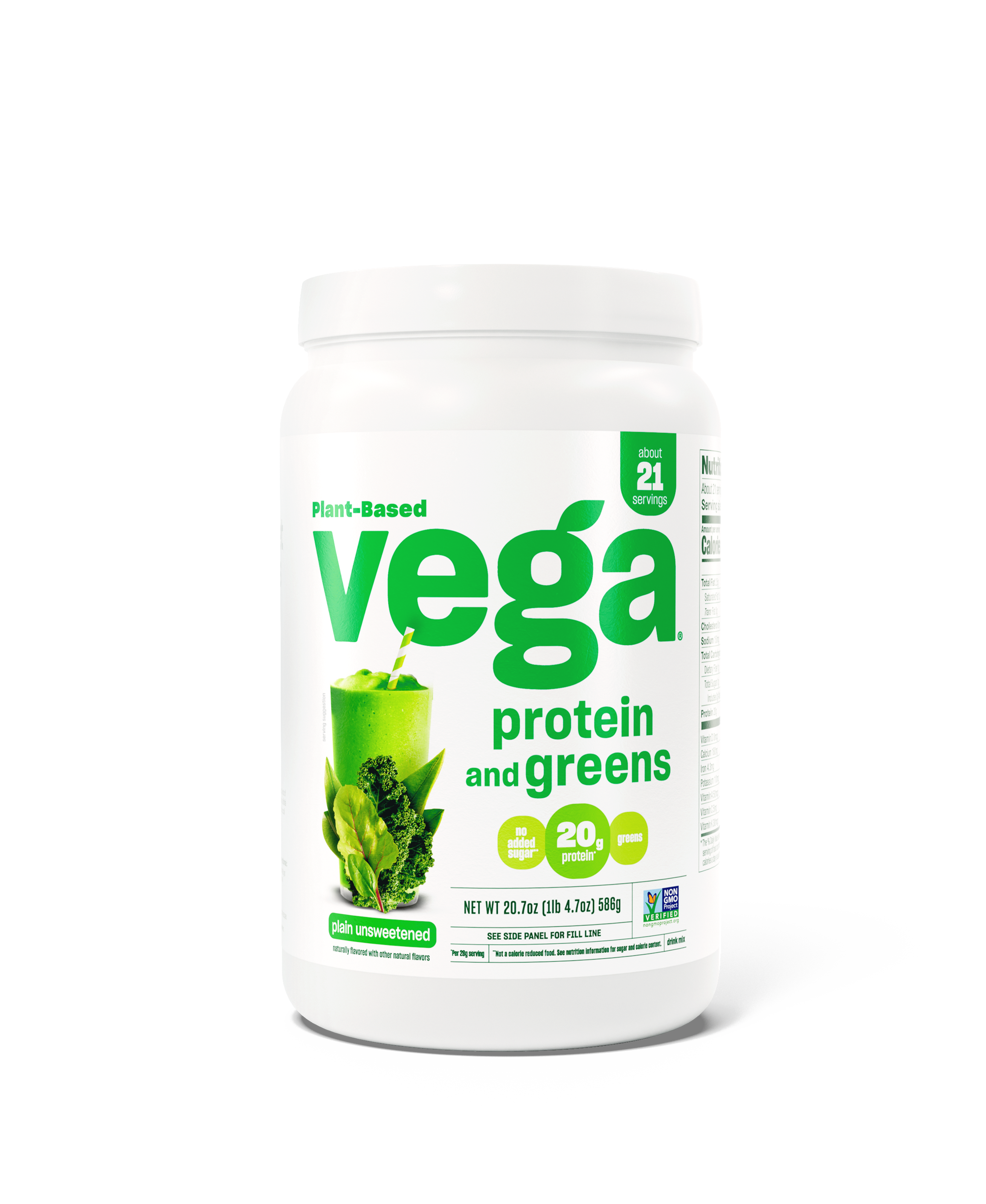 Vega Protein & Greens Plain Unsweetened  Medium Tub