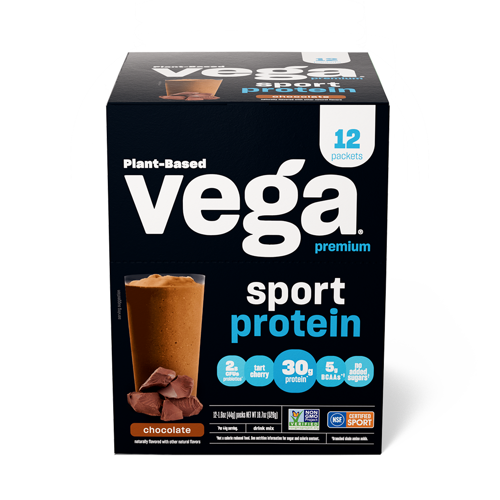 Vega Sport Chocolate Protein Powder 12 serving box